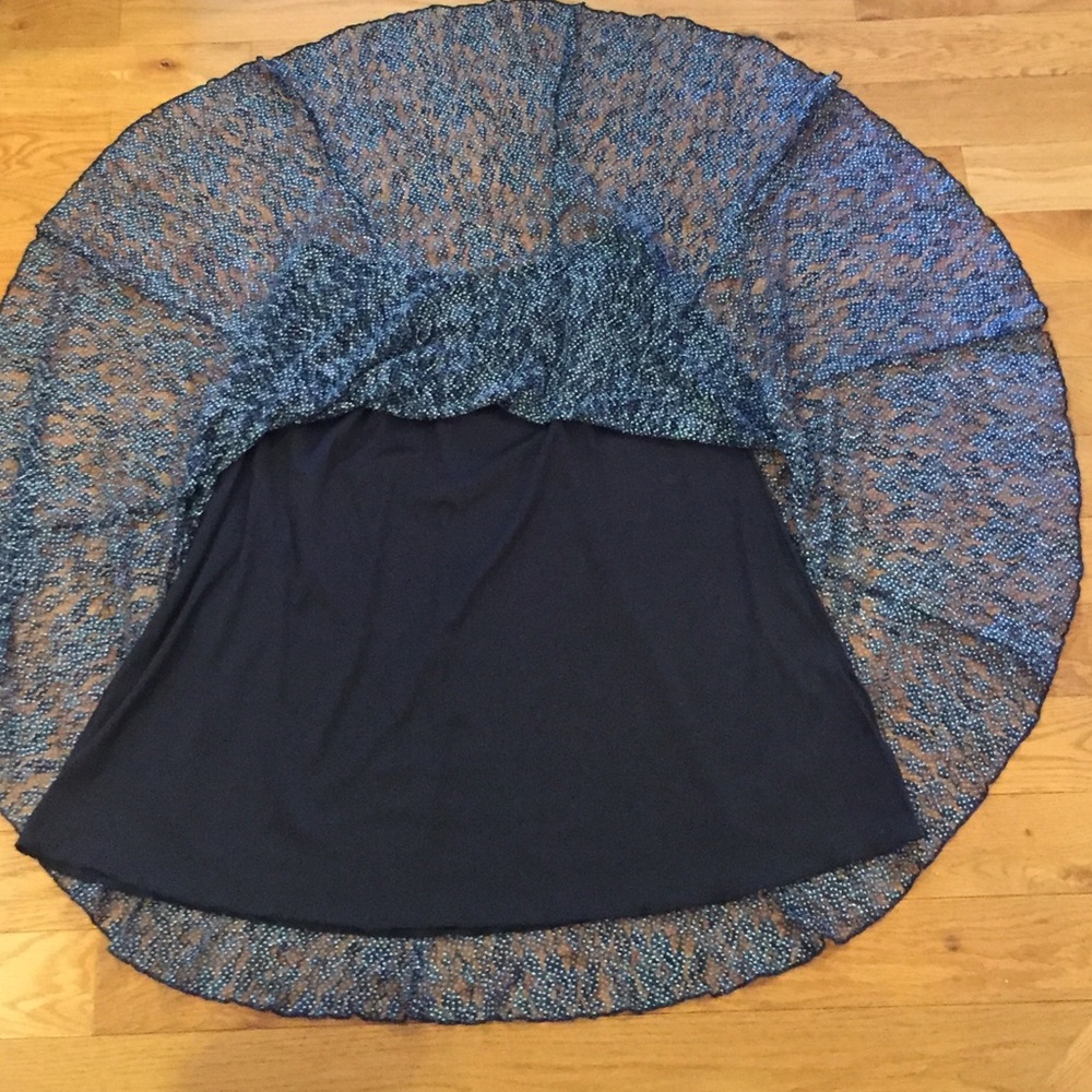 Christopher & Banks navy white polka dot skirt - Picture 2 of 2